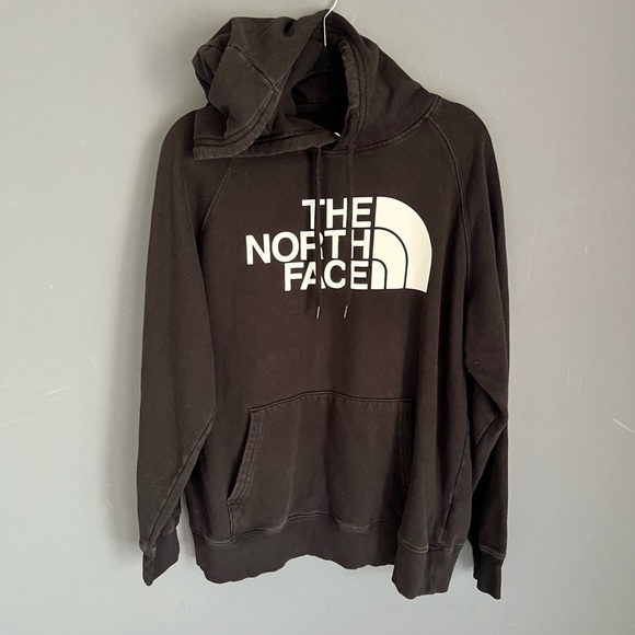 The North Face Hoodie Women’s Size L Hoodie Black with White Logo - Picture 1 of 3